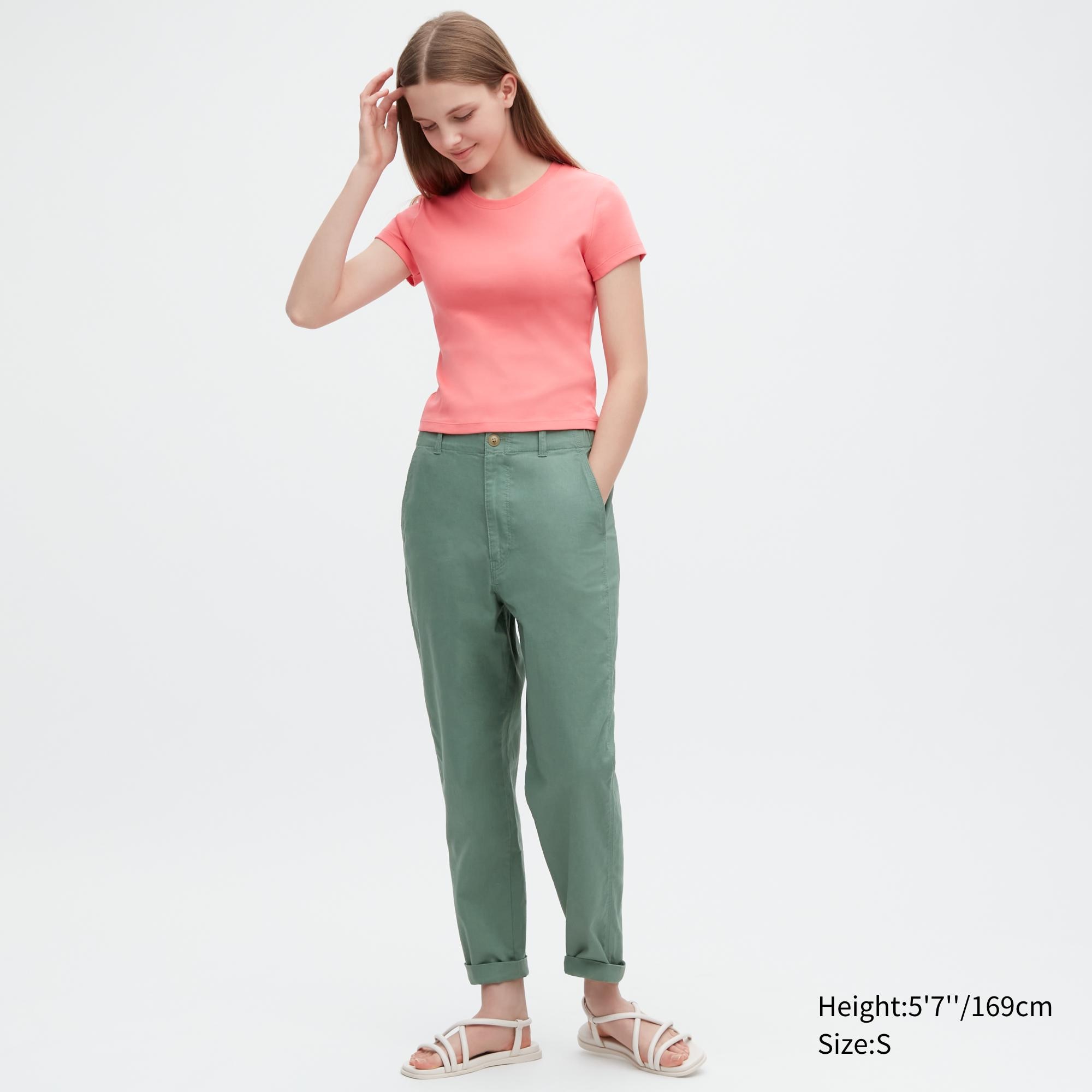 

Брюки женские UNIQLO 456207COL53 зеленые XL (доставка из-за рубежа), Зеленый, 456207COL53