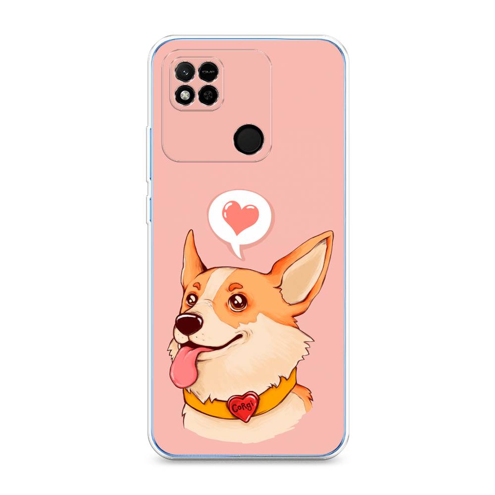 

Чехол на Xiaomi Redmi 10A "Корги язык", Розовый;коричневый, 313950-1