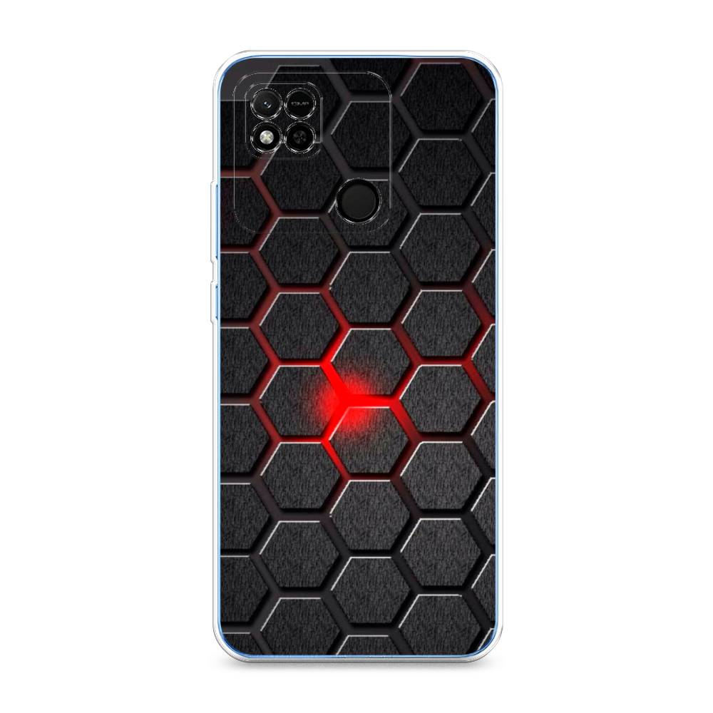 

Чехол на Xiaomi Redmi 10A "Соты красные", Красный;черный;серый, 313950-3
