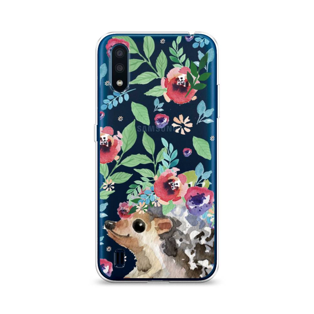 

Чехол Awog на Samsung Galaxy M01 / Самсунг M01 "Ежик в цветах акварель", Розовый;зеленый;коричневый, 2101150-2