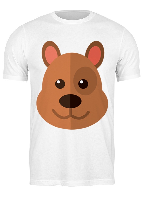

Футболка мужская Printio Мишка белая 2XL, Белый, Мишка