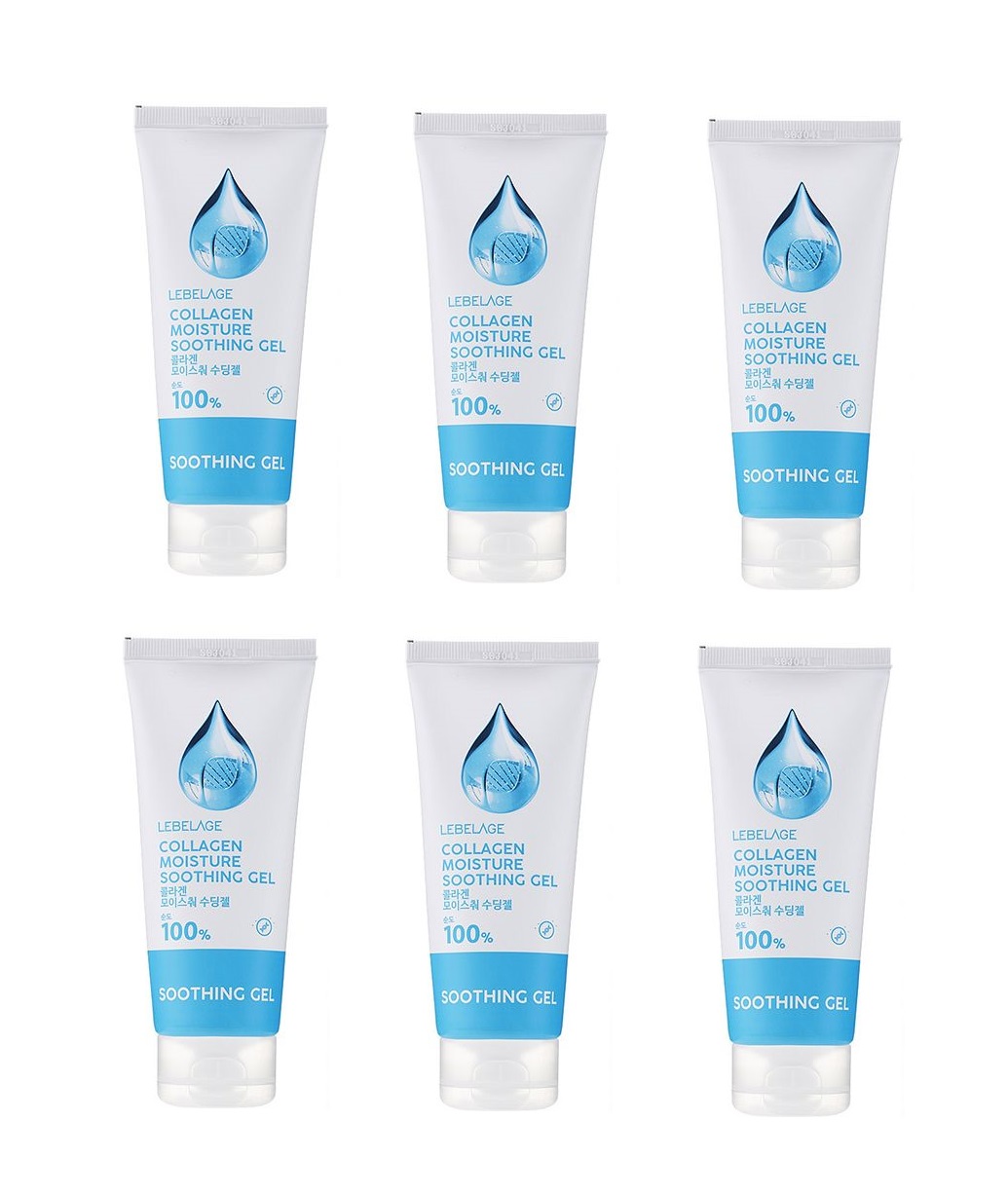 Гель для лица и тела Lebelage Collagen moisture purity 100% soothing gel 100 мл 6 шт