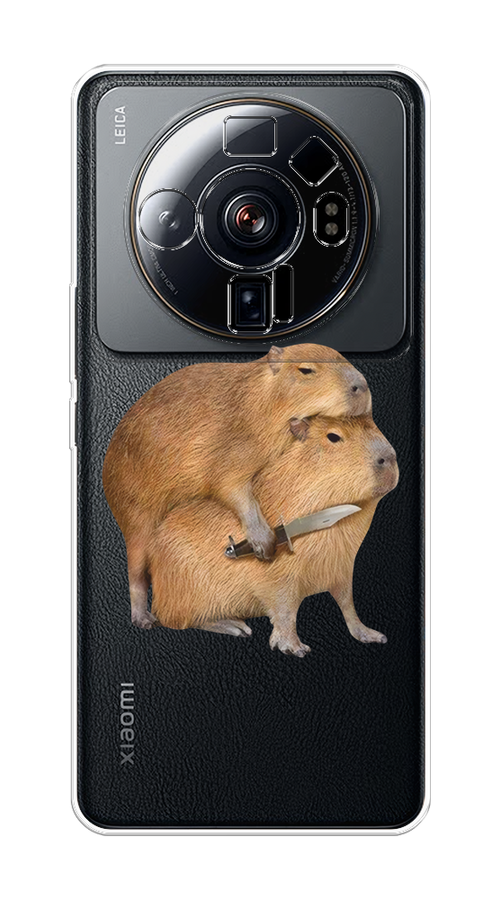 

Чехол на Xiaomi 12S Ultra "Капибара с ножом", Бежевый, 314550-1