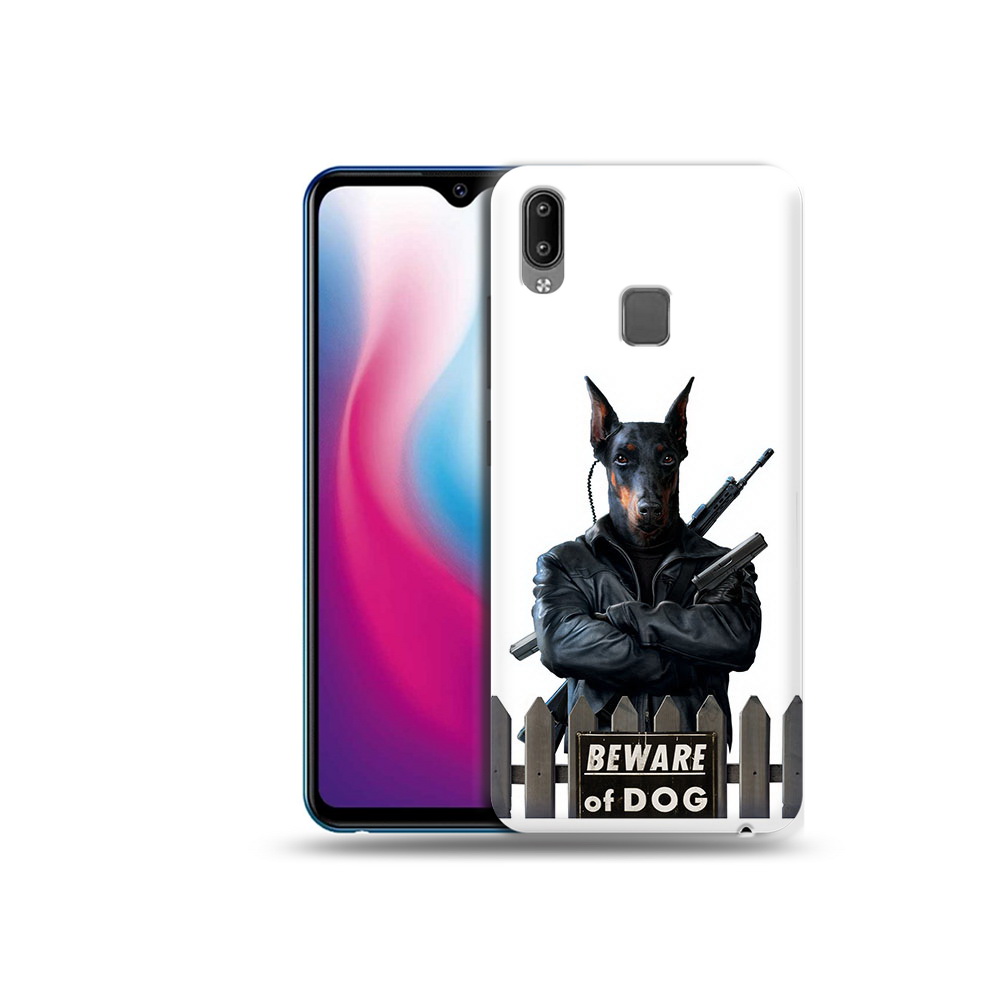 

Чехол MyPads Tocco для Vivo Y93 Lite доберман, Прозрачный, Tocco