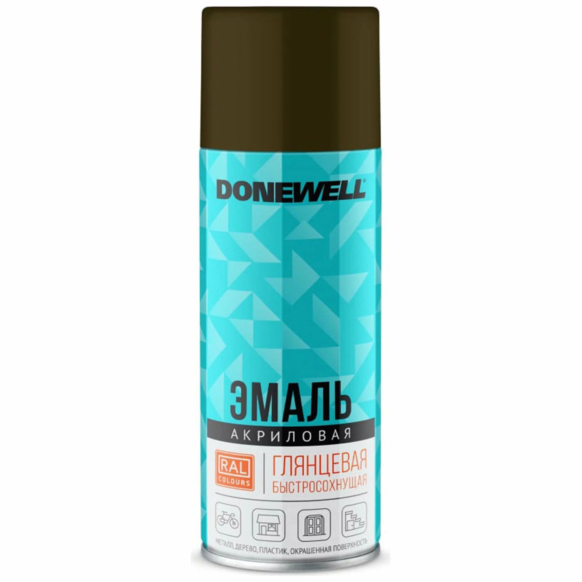 

Эмаль Donewell универсальная, акриловая, в баллончике, глянцевая, хаки RAL 6014, 520 мл, Зеленый;коричневый, Donewell-5(2)