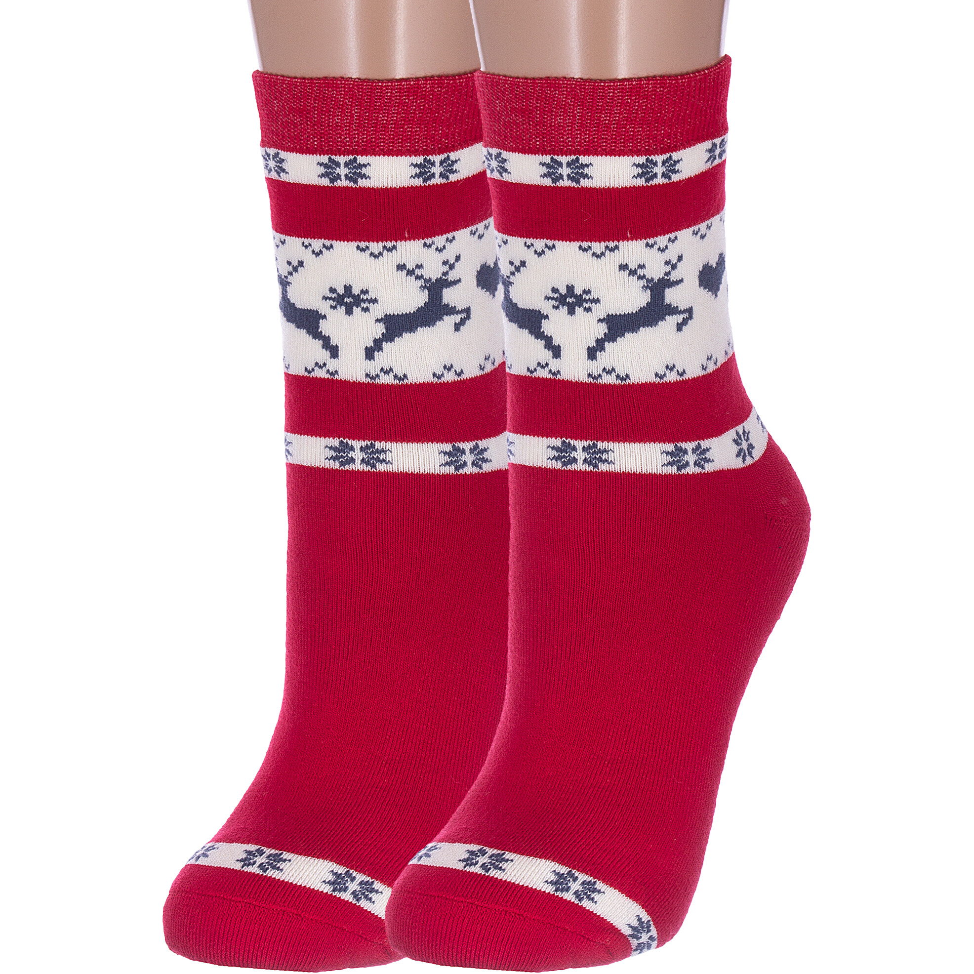 Комплект носков женских Красная Ветка 2-С-1917 красных 23-25, 2 шт.