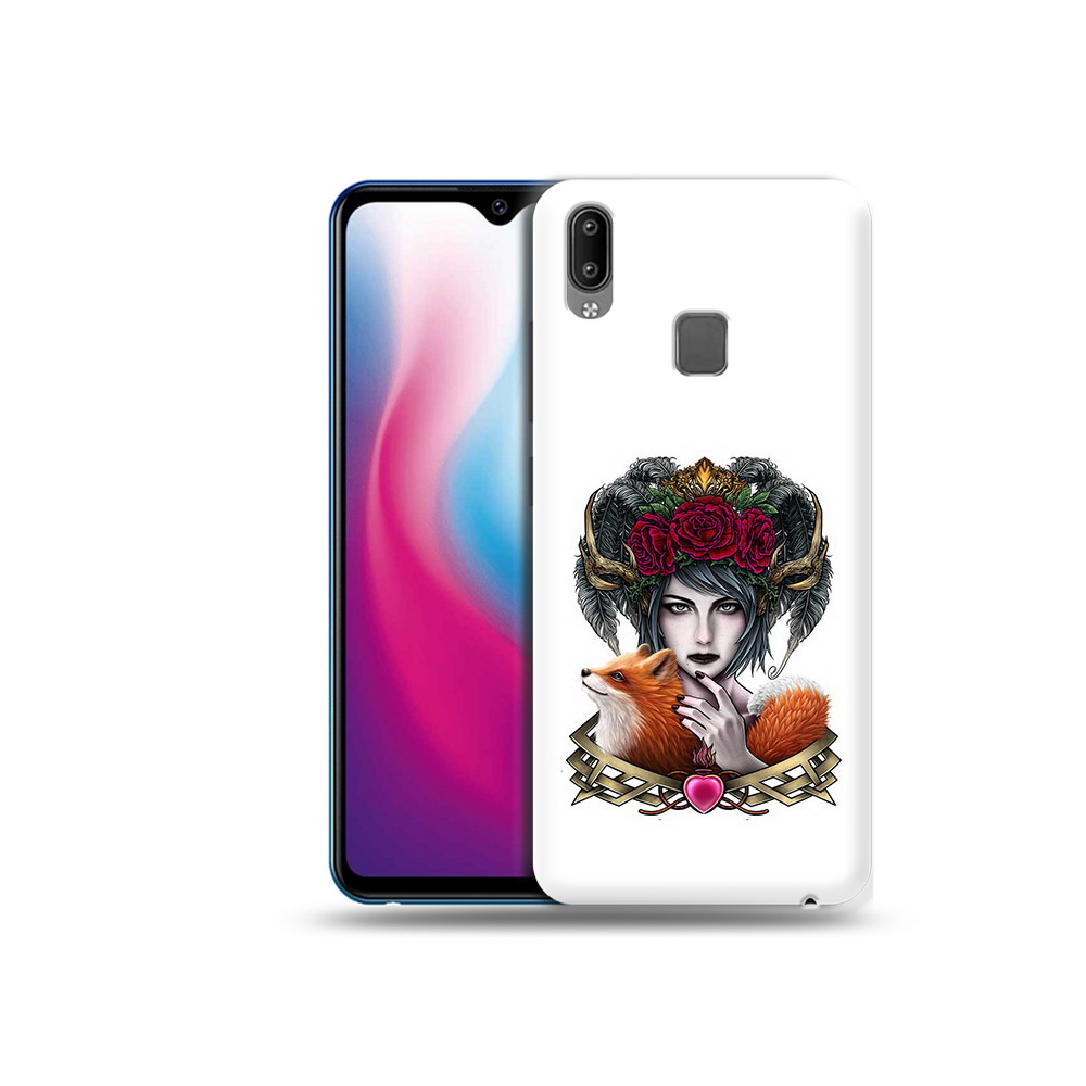 

Чехол MyPads Tocco для Vivo Y93 Lite девушка с лисой, Прозрачный, Tocco