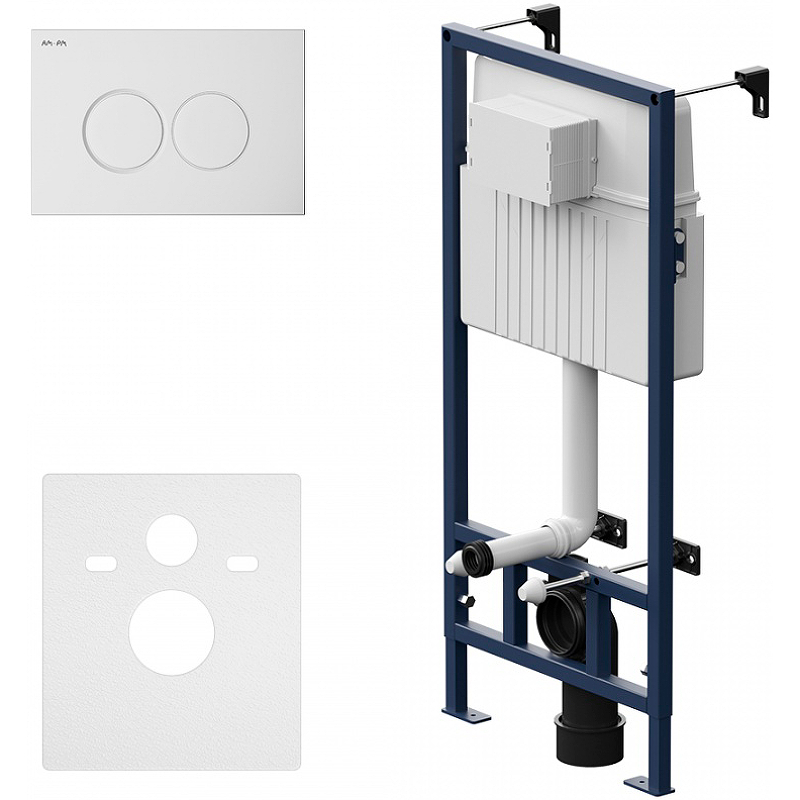 AM.PM I077707.0101 Jump инсталляция для подвесного унитаза с пневматич клавишей Jump L пла