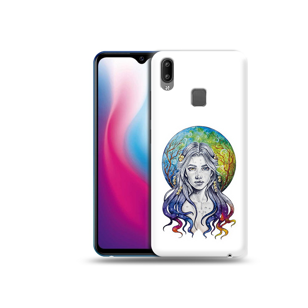 

Чехол MyPads Tocco для Vivo Y93 Lite девушка с красивыми волосами, Прозрачный, Tocco