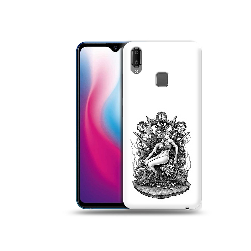 

Чехол MyPads Tocco для Vivo Y93 Lite девушка на троне, Прозрачный, Tocco