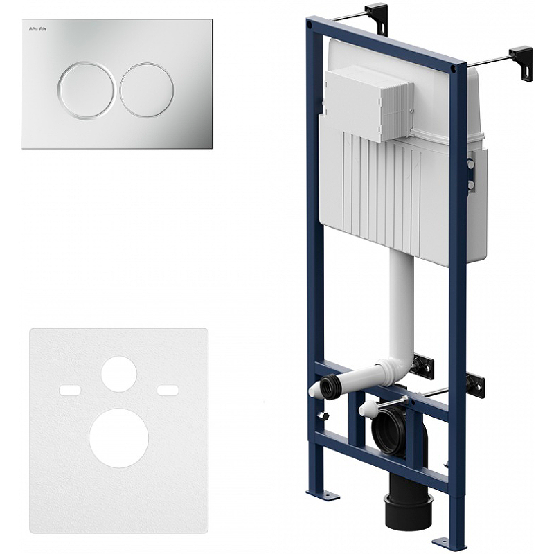 AM.PM I077707.0131 Jump инсталляция для подвесного унитаза с пневматич клавишей Jump L пла