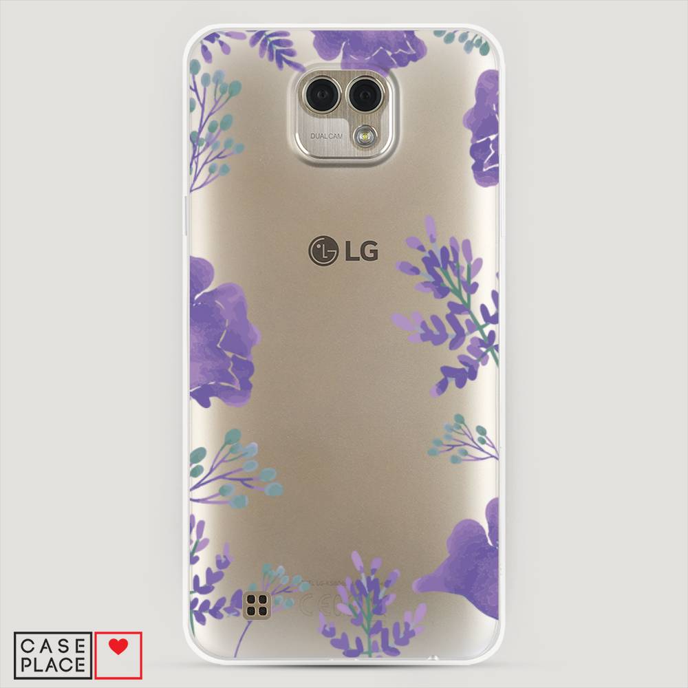 

Чехол Awog "Сиреневая цветочная рамка" для LG X Cam