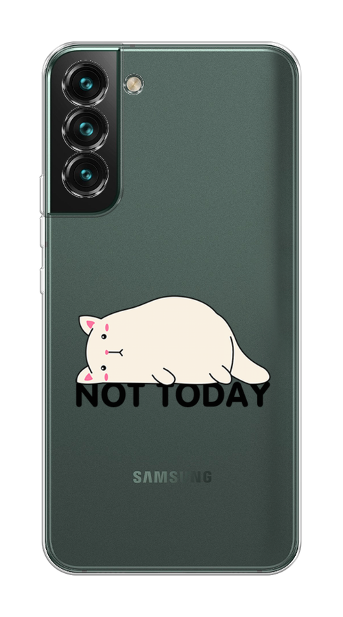 

Чехол на Samsung Galaxy S22 "Cat not today", Белый;розовый;черный, 2103850-1