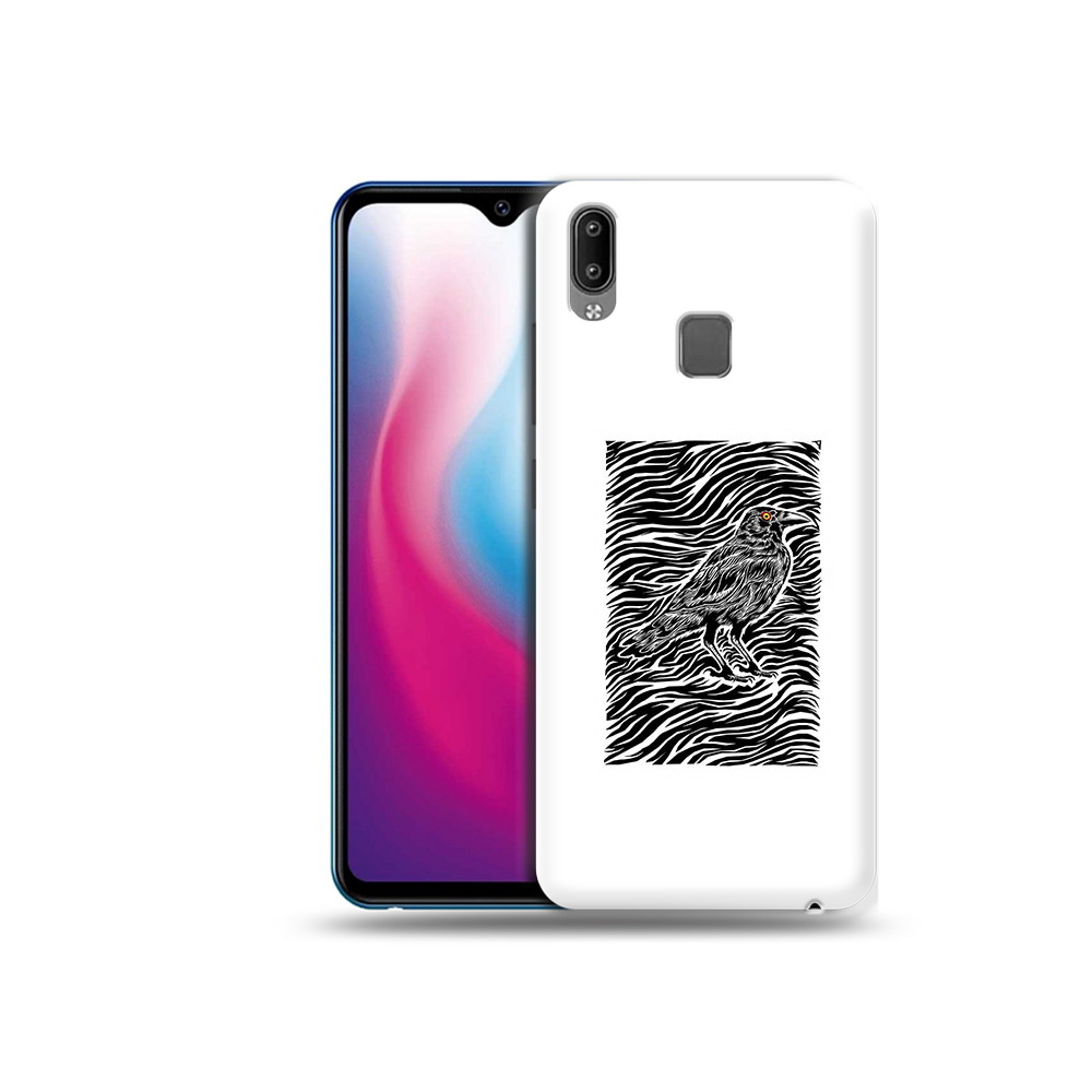 

Чехол MyPads Tocco для Vivo Y93 Lite ворон в абстракции, Прозрачный, Tocco