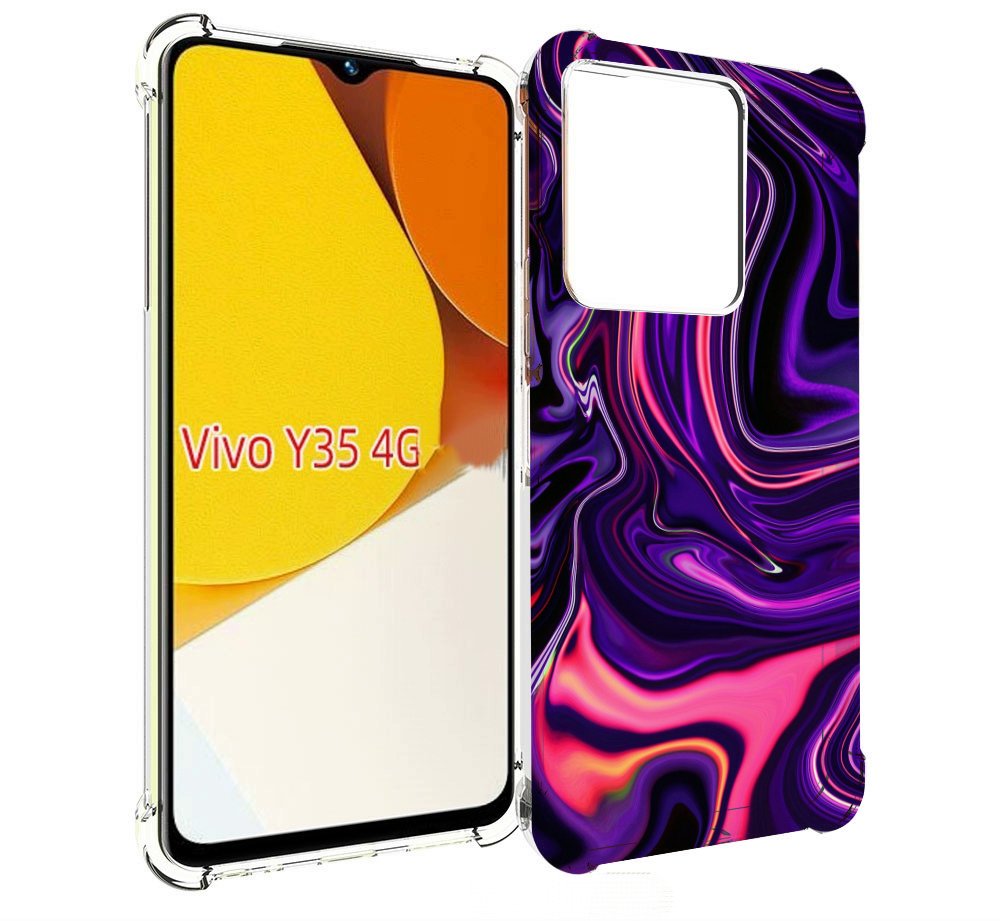 

Чехол MyPads фиолетовые краски для Vivo Y35 4G 2022 / Vivo Y22, Прозрачный, Tocco
