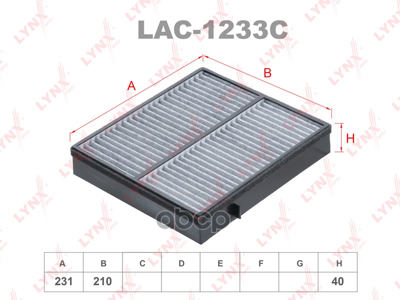 

Фильтр Салонный Угольныйmercedes M-Class 1998-2005/ LYNXauto арт. LAC1233C