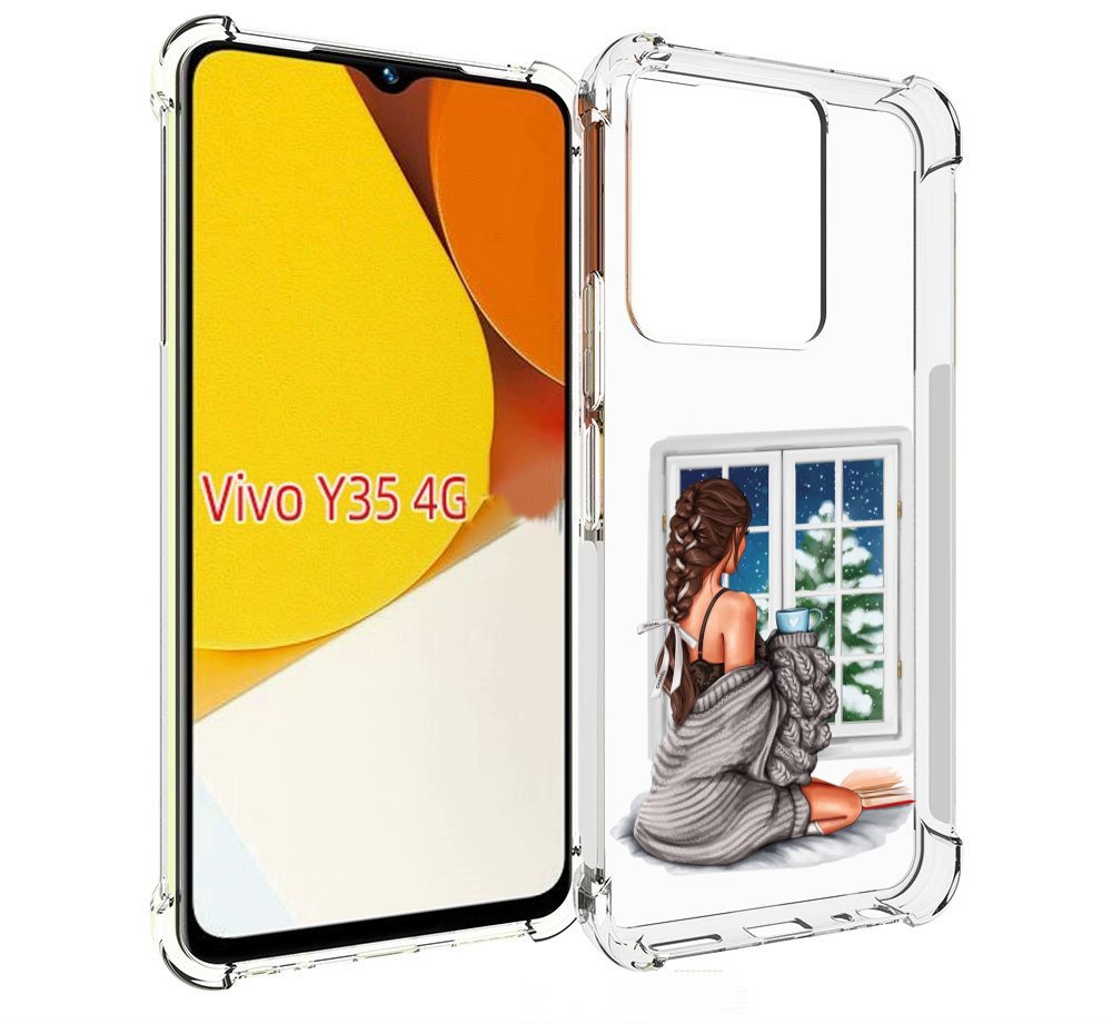 

Чехол MyPads уютное-зимнее-окно женский для Vivo Y35 4G 2022 / Vivo Y22, Прозрачный, Tocco