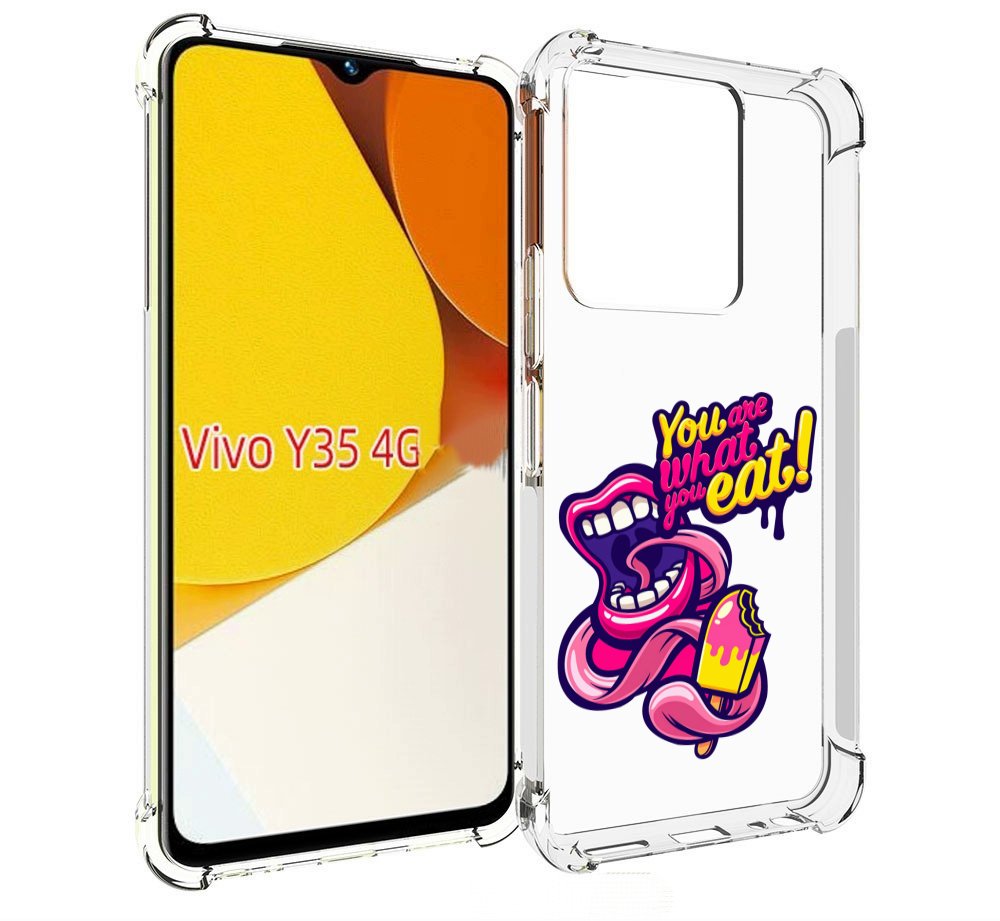 

Чехол MyPads ты-то-что-ты-ешь для Vivo Y35 4G 2022 / Vivo Y22, Прозрачный, Tocco