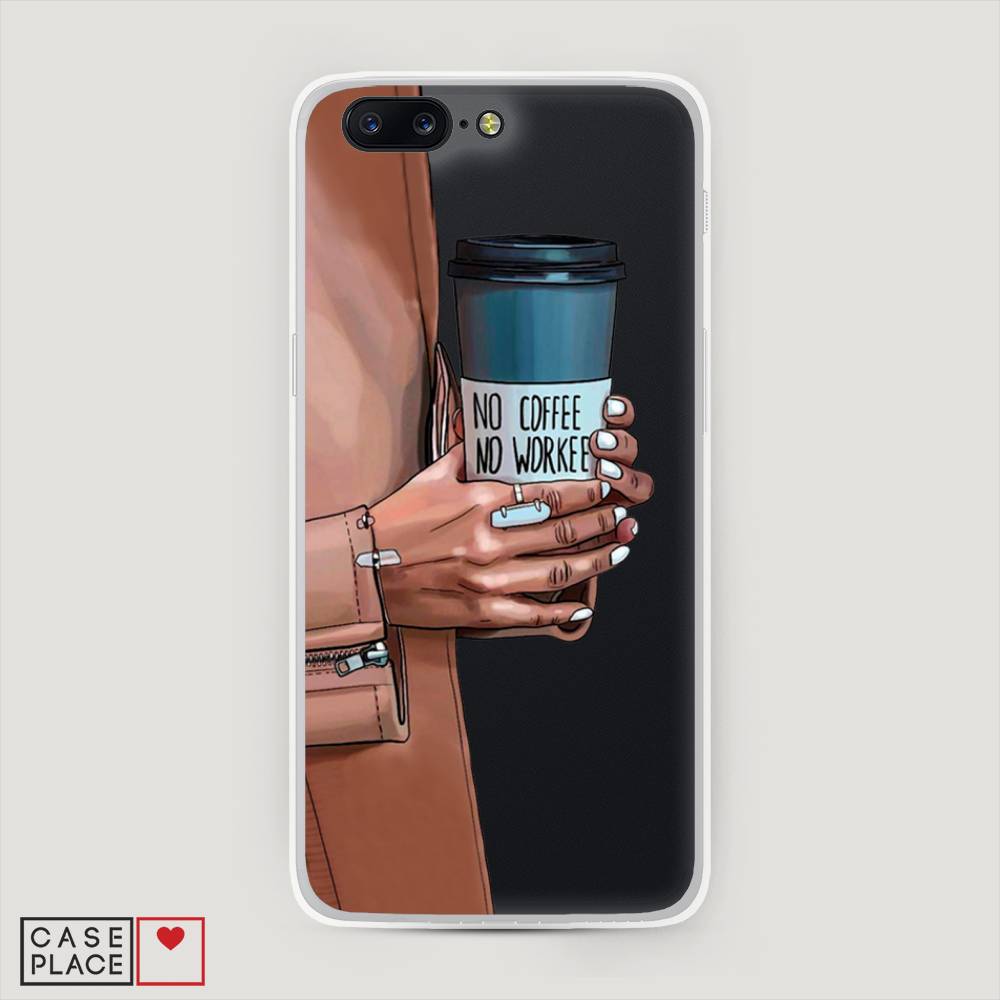 

Чехол Awog на OnePlus 5 / ВанПлас 5 "No coffee", Коричневый;серый, 150250-7