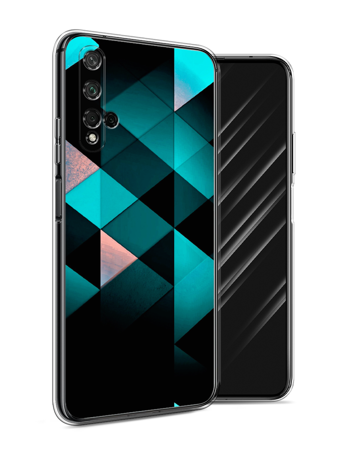 

Чехол Awog на Honor 20 "Геометрия 16", Голубой;черный, 69550-3