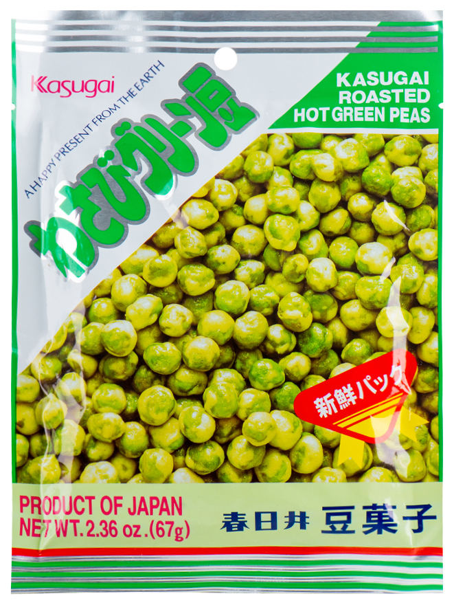 

Снеки Kasugai хрустящий зеленый горошек с васаби 74г Япония