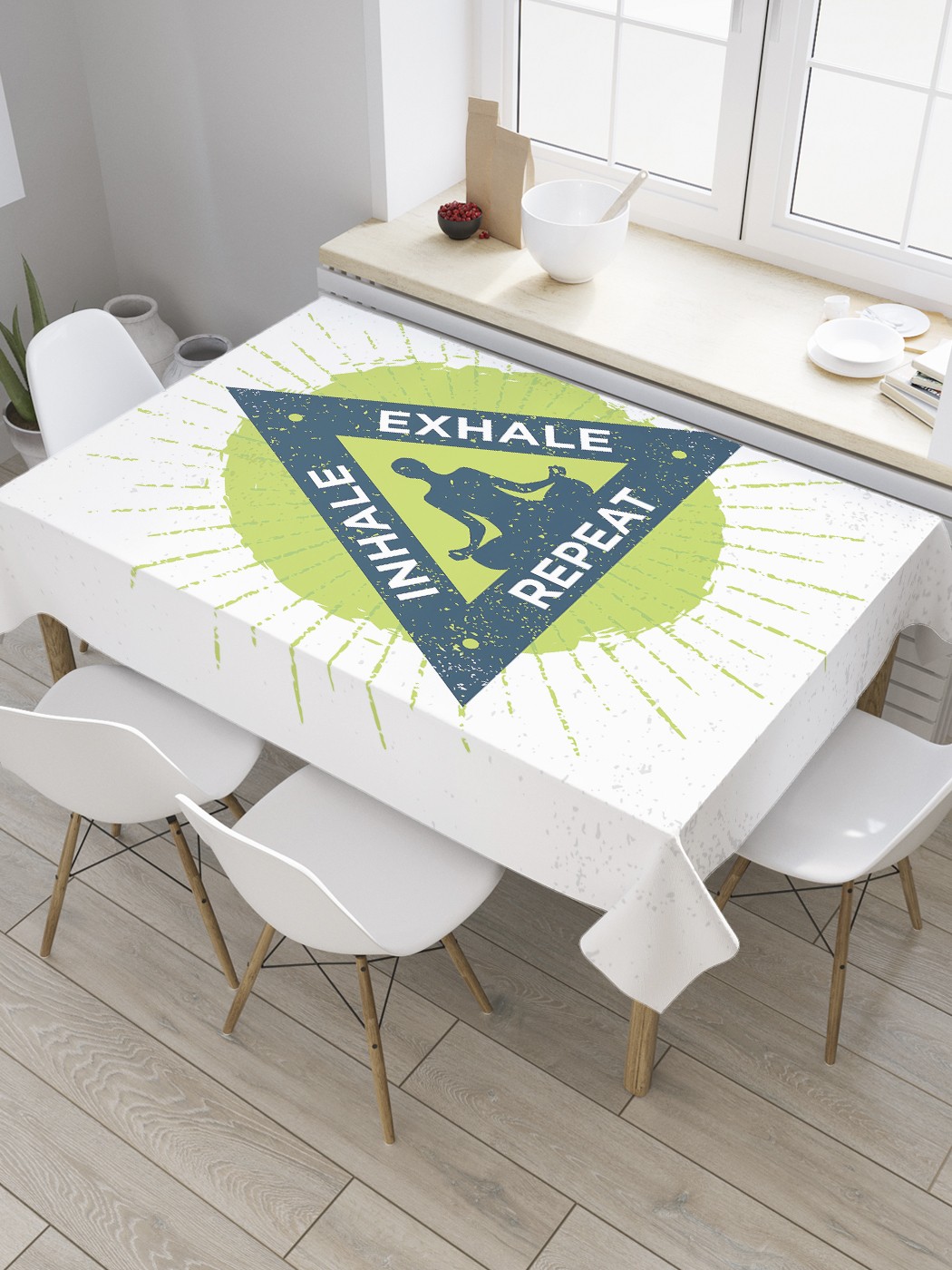 

Скатерть прямоугольная JoyArty "Вдох выдох повторить" из сатена, 120x145 см, Коричневый, Вдох выдох повторить