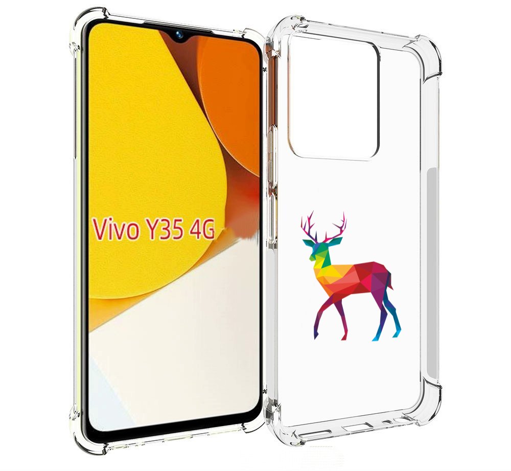 

Чехол MyPads геометрический олень для Vivo Y35 4G 2022 / Vivo Y22, Прозрачный, Tocco