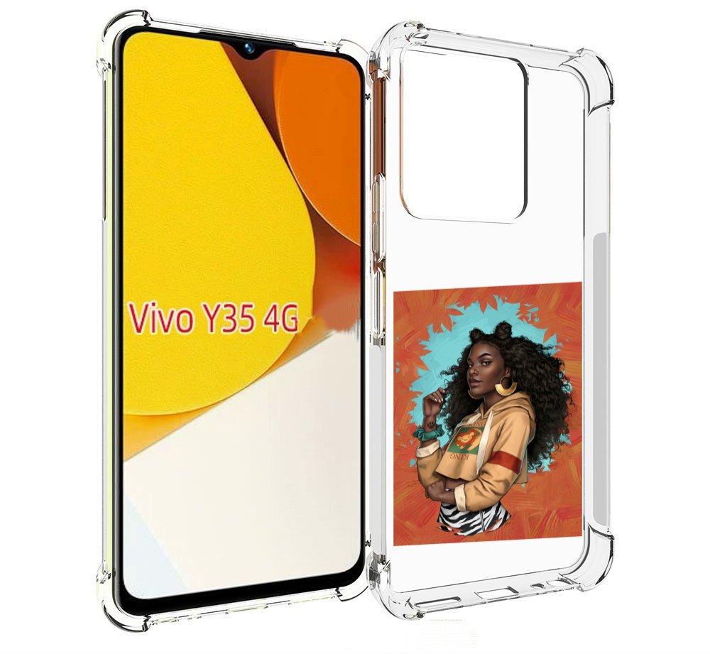 

Чехол MyPads темная-девушка женский для Vivo Y35 4G 2022 / Vivo Y22, Прозрачный, Tocco