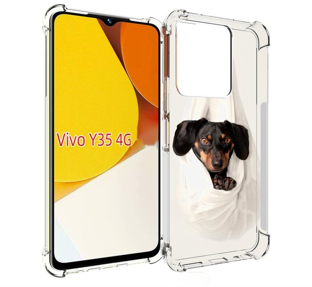 

Чехол MyPads такса собака для Vivo Y35 4G 2022 / Vivo Y22, Прозрачный, Tocco