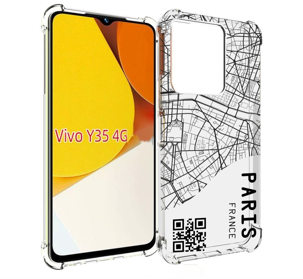

Чехол MyPads схема-париж для Vivo Y35 4G 2022 / Vivo Y22, Прозрачный, Tocco