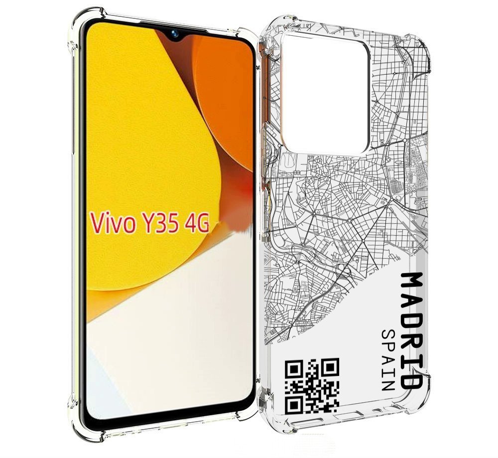

Чехол MyPads схема-мадрид для Vivo Y35 4G 2022 / Vivo Y22, Прозрачный, Tocco