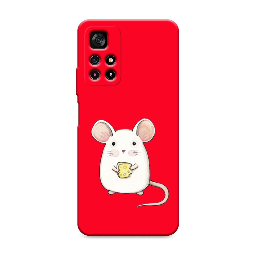 фото Матовый силиконовый чехол "мышка" на xiaomi redmi note 11t 5g awog