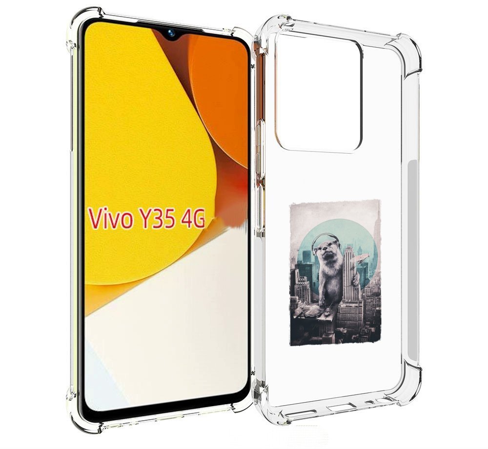 

Чехол MyPads выдра в городе для Vivo Y35 4G 2022 / Vivo Y22, Прозрачный, Tocco