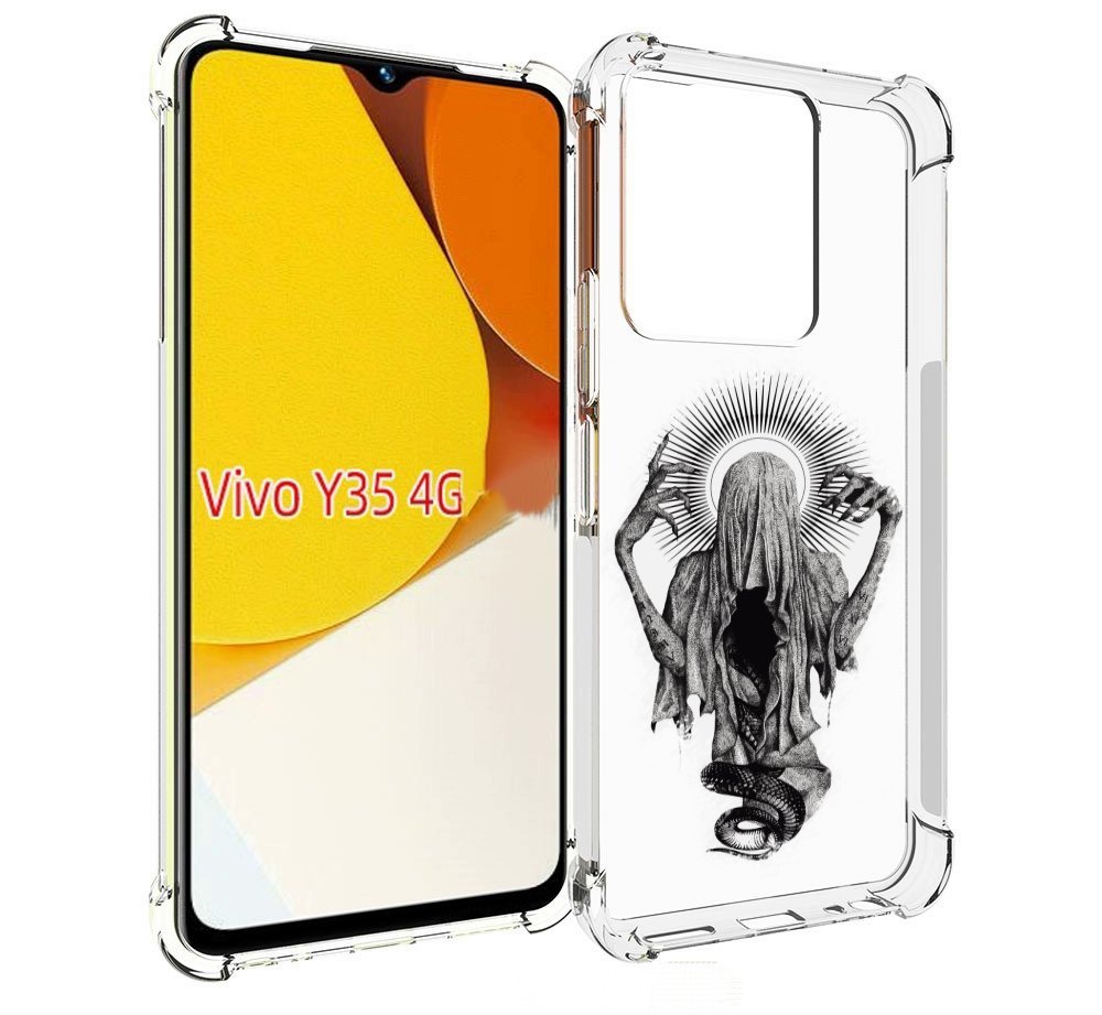 

Чехол MyPads страшная змея в мантии для Vivo Y35 4G 2022 / Vivo Y22, Прозрачный, Tocco