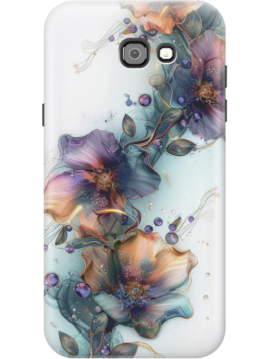 

Силиконовый чехол на Samsung Galaxy A7 (2017) с принтом "Мистические цветы", 713352410