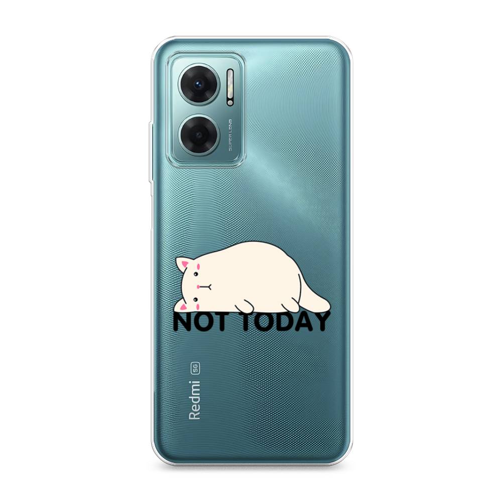 

Чехол на Xiaomi Redmi 10 5G "Cat not today", Белый;розовый;черный, 313550-1