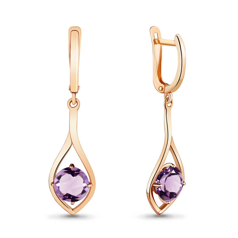 

Серьги из серебра с аметистом Aquamarine 4447904_925_з, 4447904_925_з