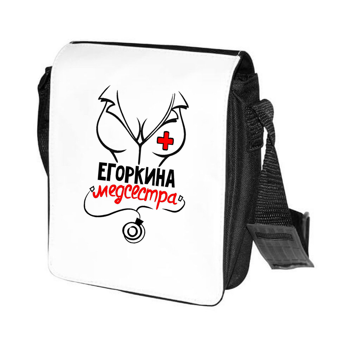 

Сумка женская CoolPodarok CN04590 черно-белый, Черный;белый, CN04590
