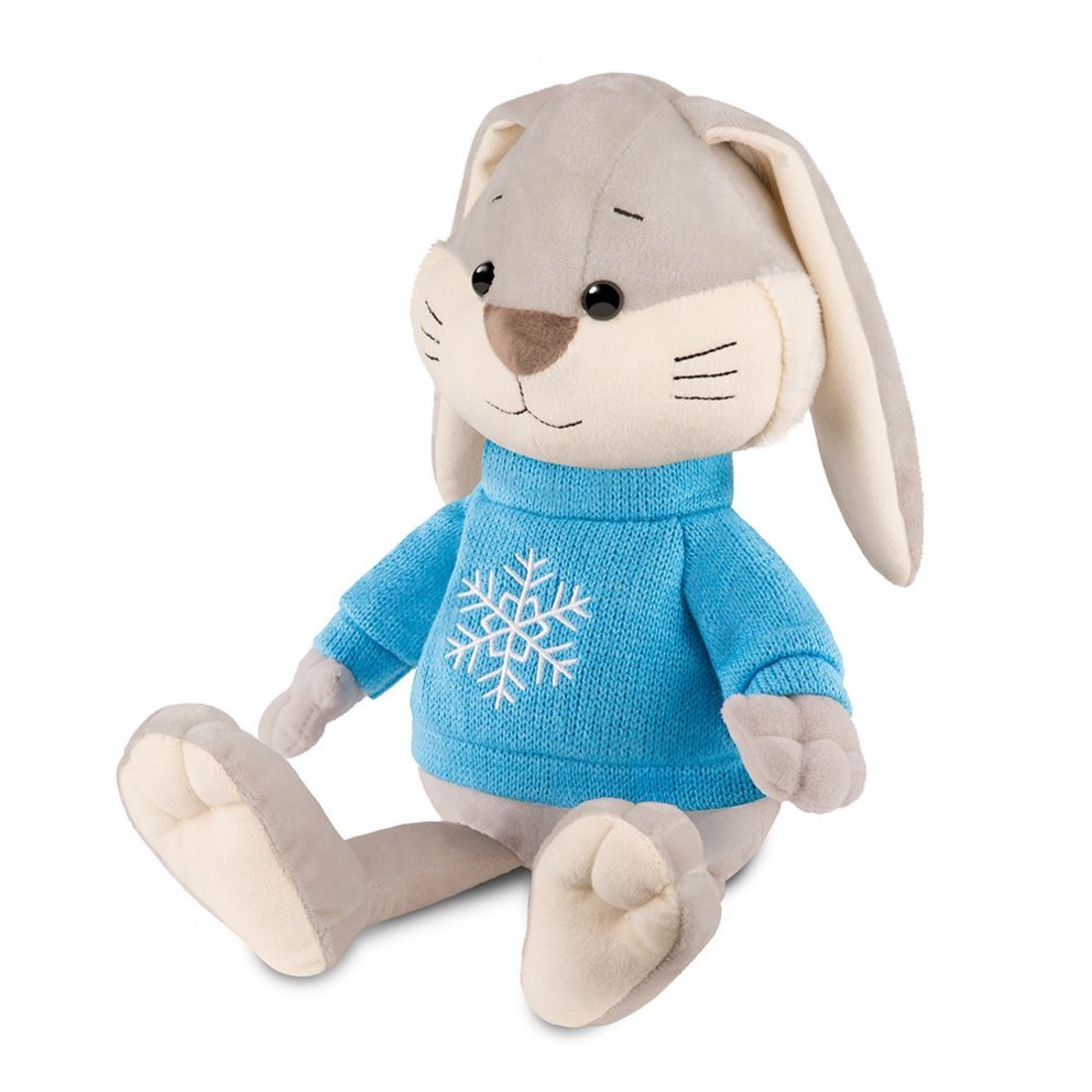 Мягкая игрушка Maxitoys Кролик Клёпа в свитере 25 см, MT-MRT02223-1-25 мягкая игрушка maxitoys кролик михалыч в жилетке 20 см