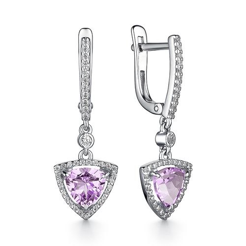 

Серьги из серебра с аметистом Dewi 902028084, 902028084