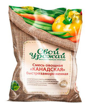 

Смесь Свой Урожай овощная Канадская замороженная 400 г