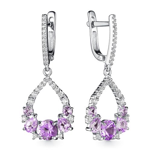 

Серьги из серебра с аметистом Dewi 902028051, 902028051