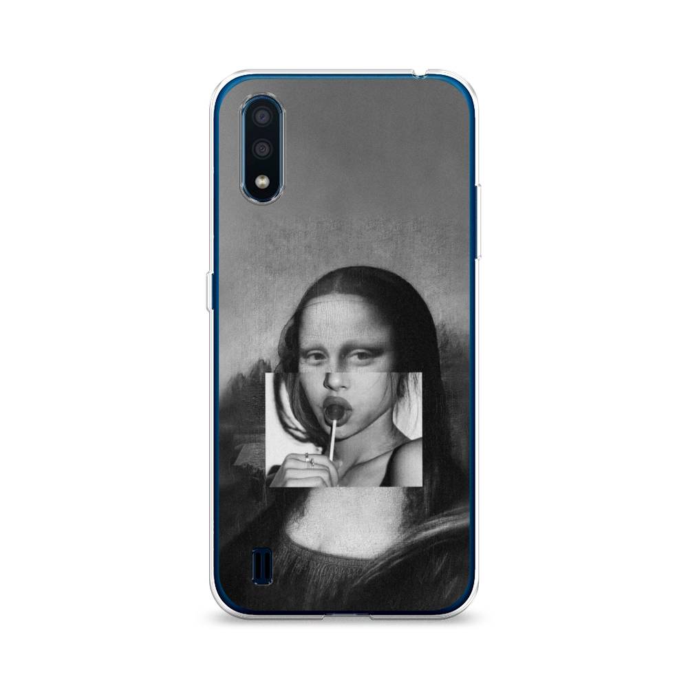 фото Чехол awog "mona lisa sucking lollipop" для samsung galaxy m01