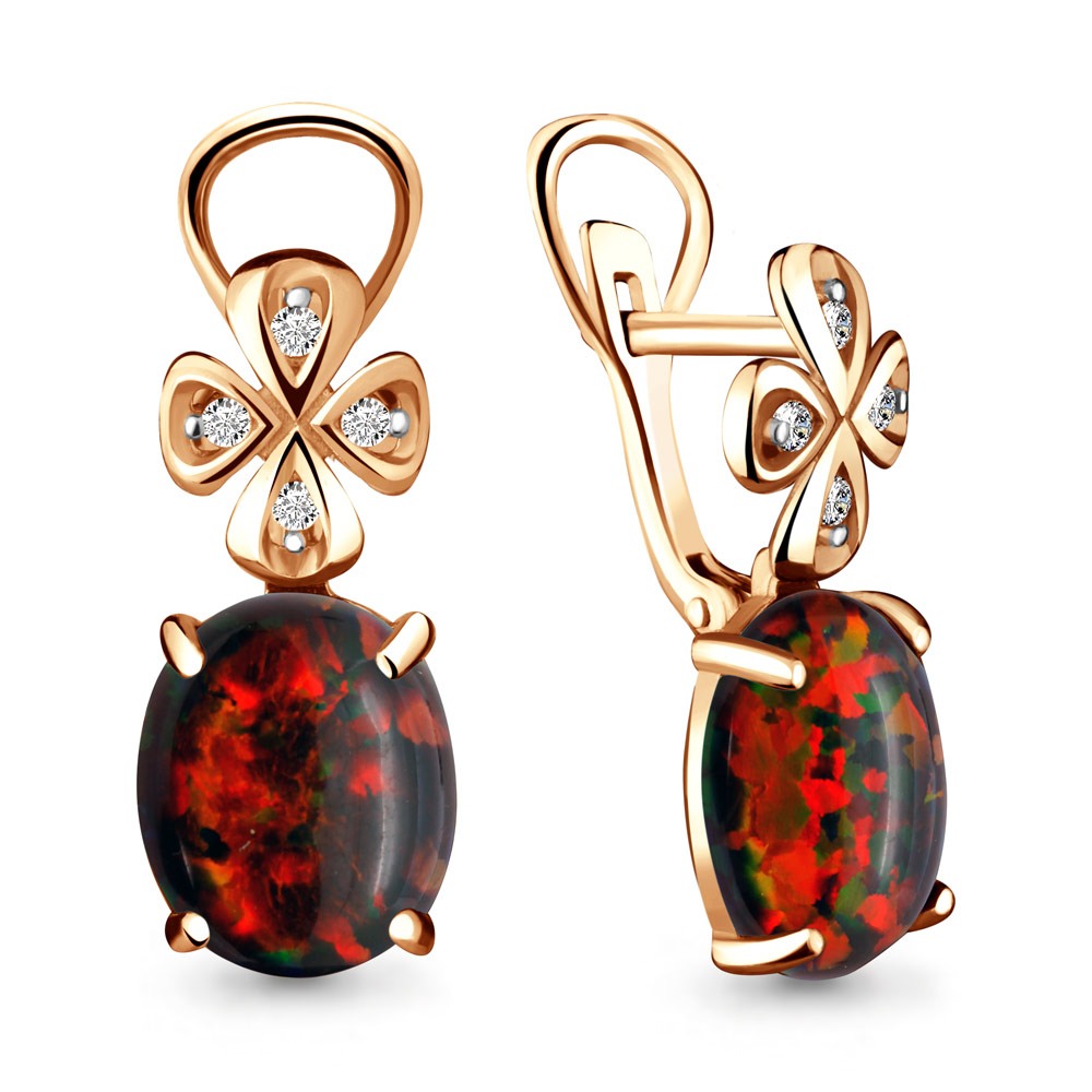 

Серьги из серебра с фианитом Aquamarine 4477387А_925_з, 4477387А_925_з