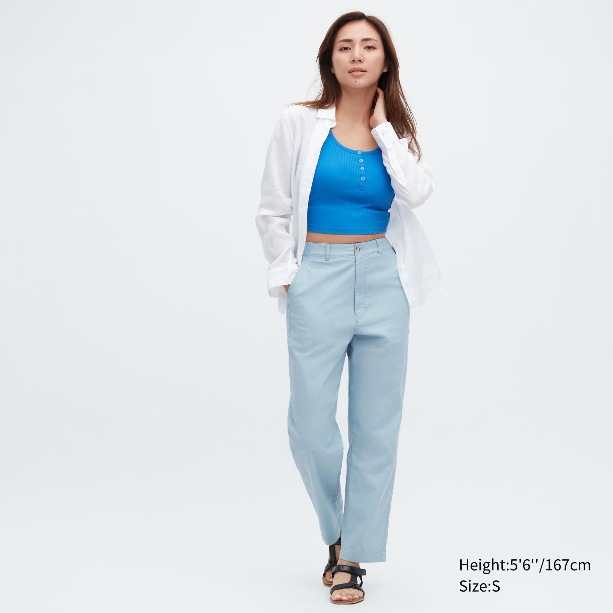 

Брюки женские UNIQLO 456207COL61 синие L (доставка из-за рубежа), Синий, 456207COL61