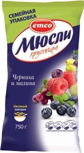 

Мюсли Emco черника и малина хрустящие 750 г