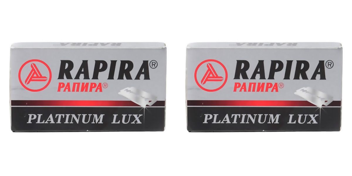 Лезвия двухсторонние RAPIRA Platinum Lux классические с платиновым напылением 5 шт 2 уп