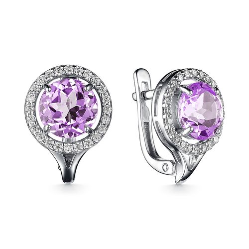 

Серьги из серебра с аметистом Dewi 902028020, 902028020