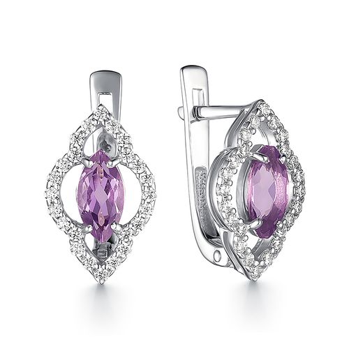 

Серьги из серебра с аметистом Dewi 902028015, 902028015