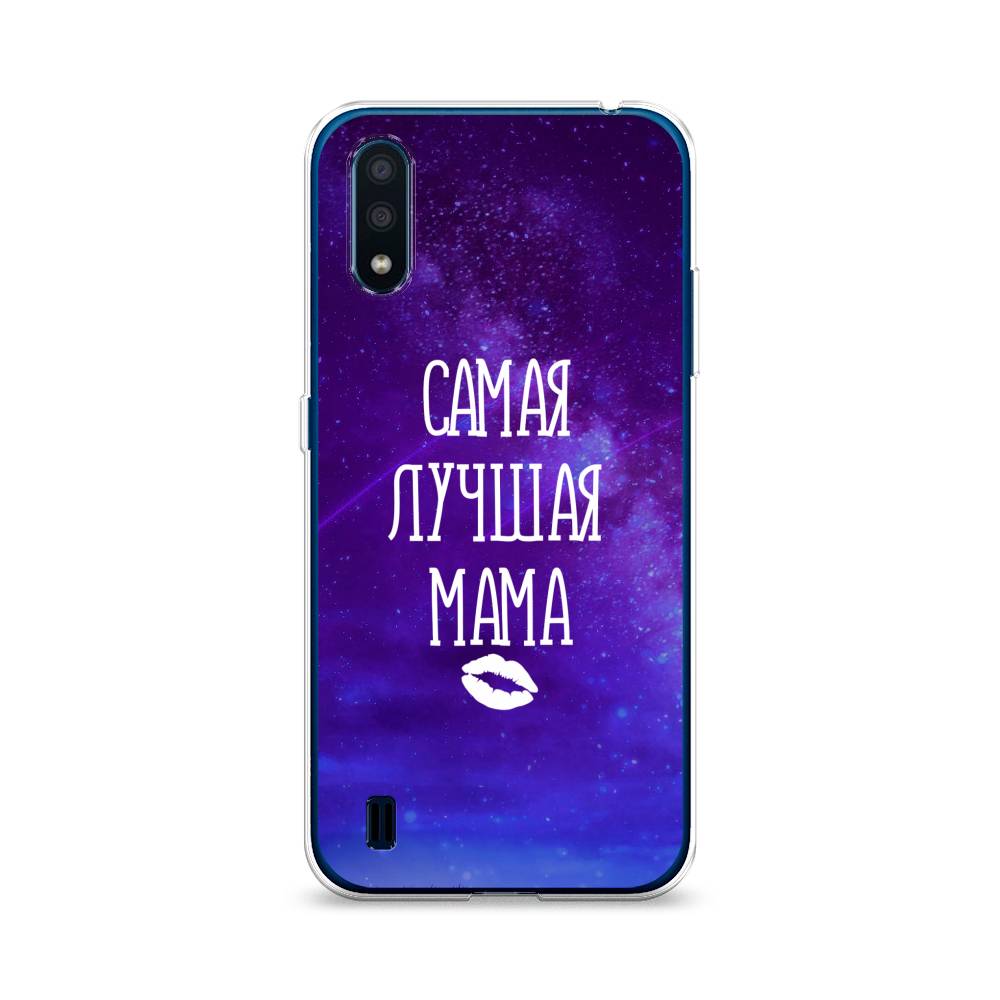 

Чехол Awog на Samsung Galaxy M01 / Самсунг M01 "Лучшая мама", Фиолетовый;синий;белый, 2101150-6